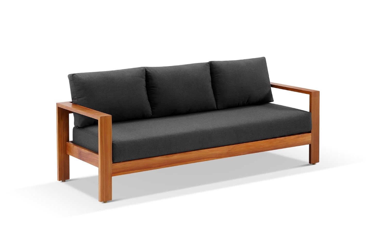 delta 4pc teak lounge set sooty sunbrella