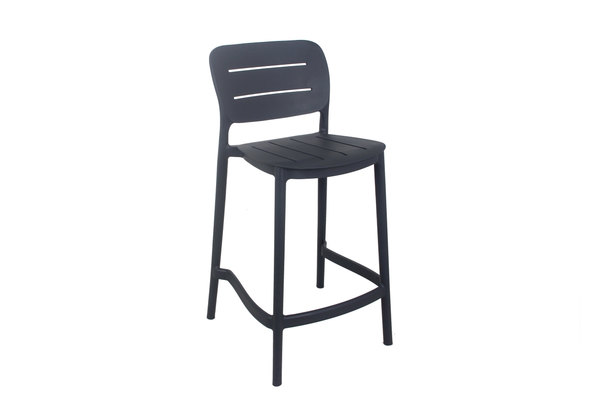 grace resin bar stool 65cm charcoal