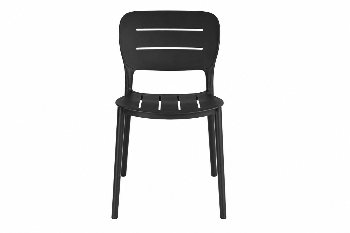 grace resin outdoor dining chair black