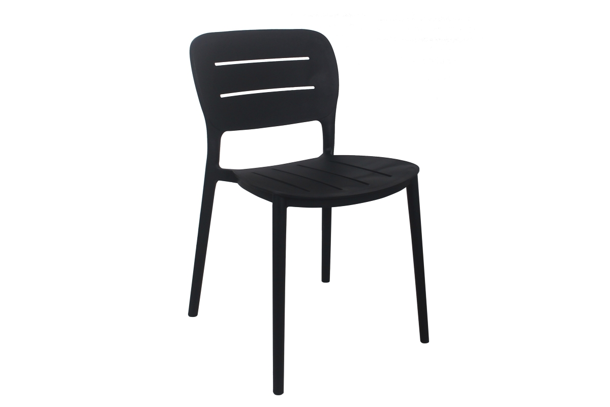 grace resin outdoor dining chair black