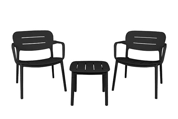 Grace resin outdoor 3 piece lounge setting