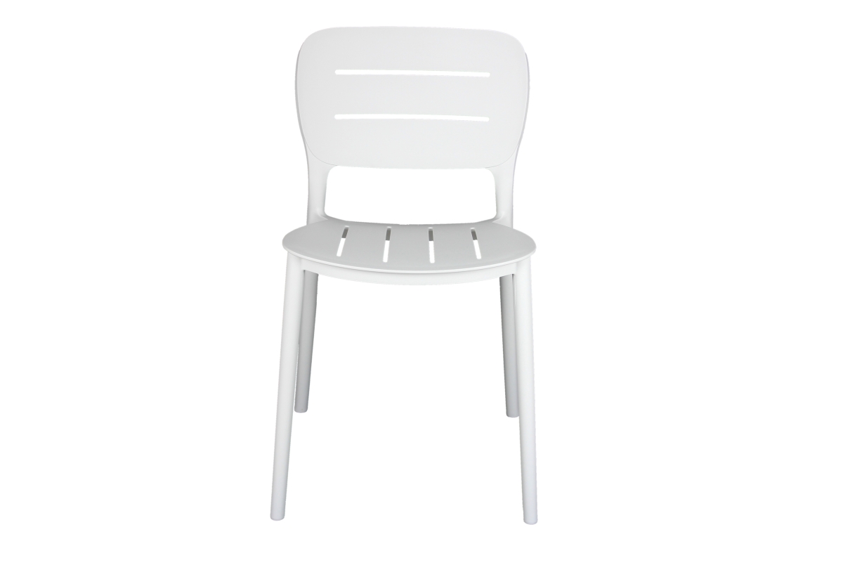 grace resin outdoor dining chair white
