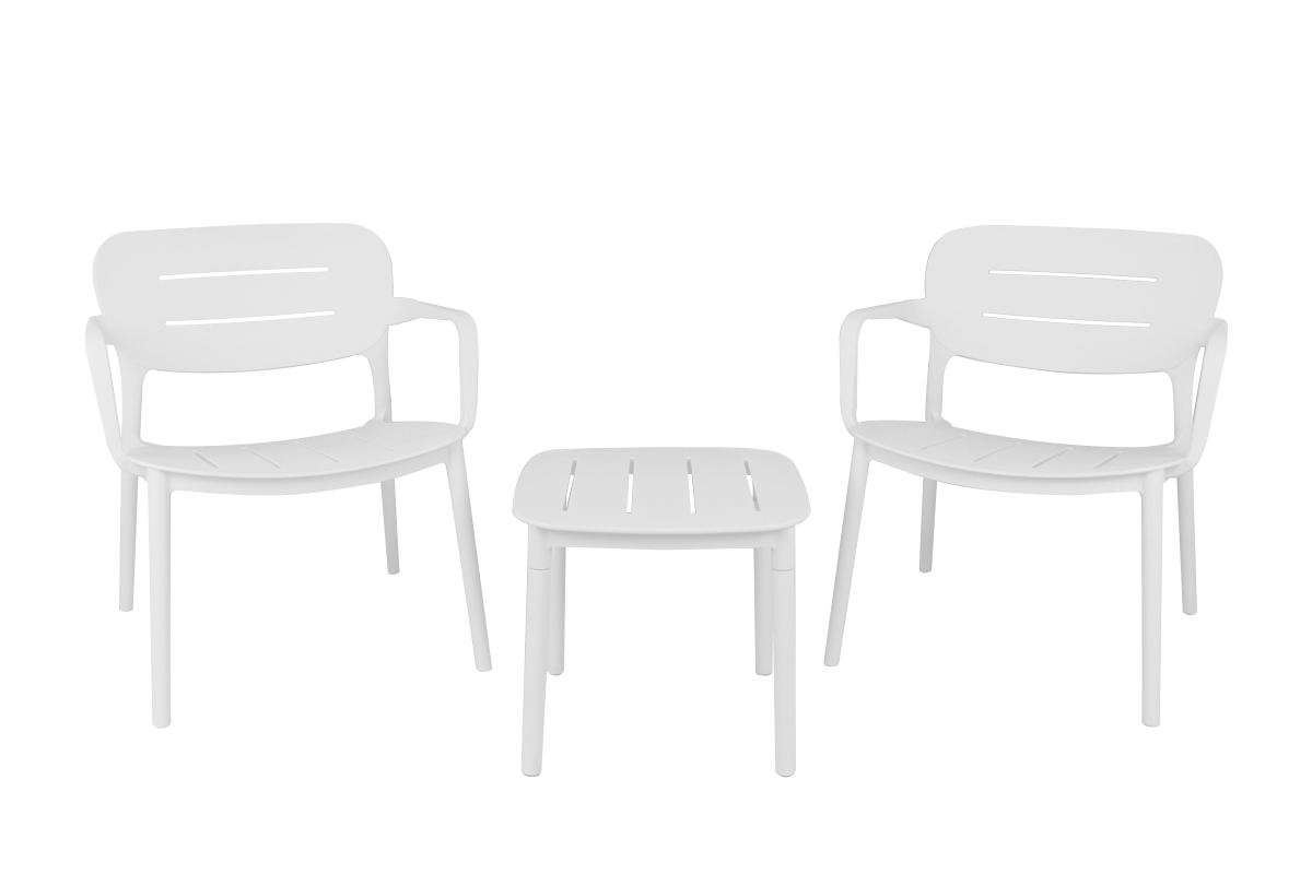 grace resin outdoor 3pc lounge setting white