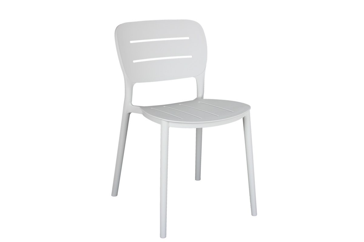 grace resin outdoor dining chair white