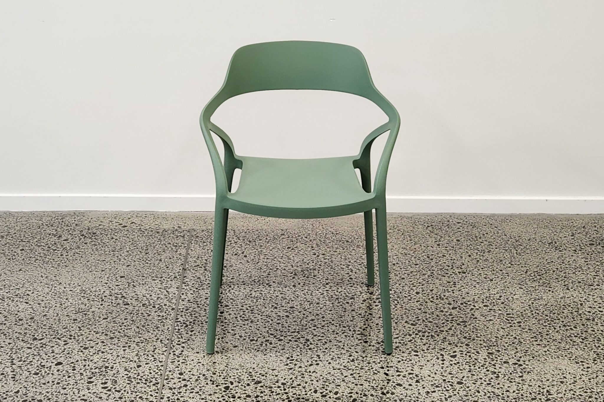 Lyra Resin Outdoor Dining Chair Green Modern Style