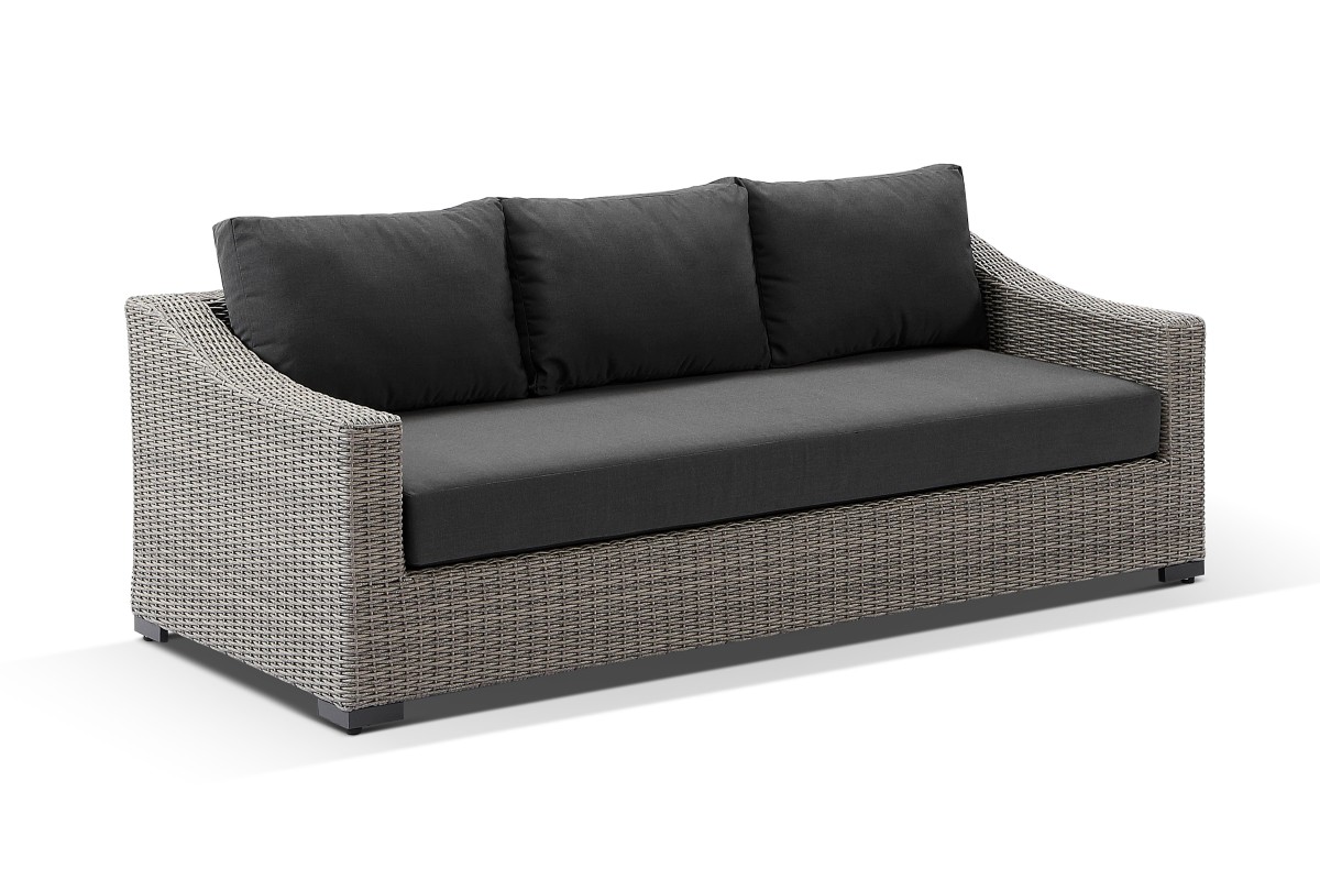 hahei 3 seater sofa canvas coal