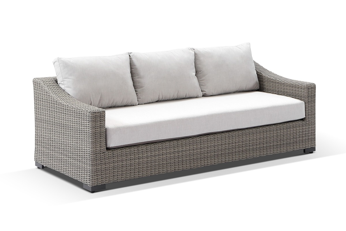 hahei 3 seater sofa cast silver