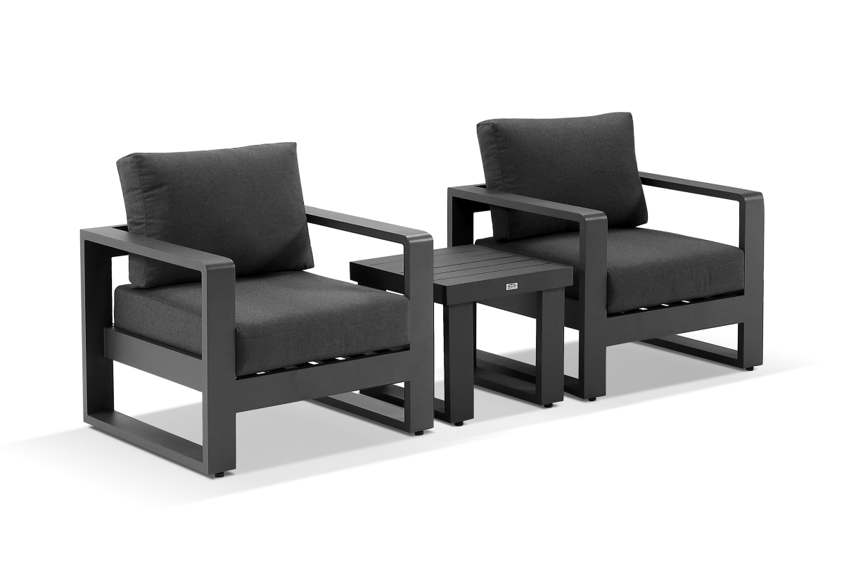 harbour lounge chair set charcoal