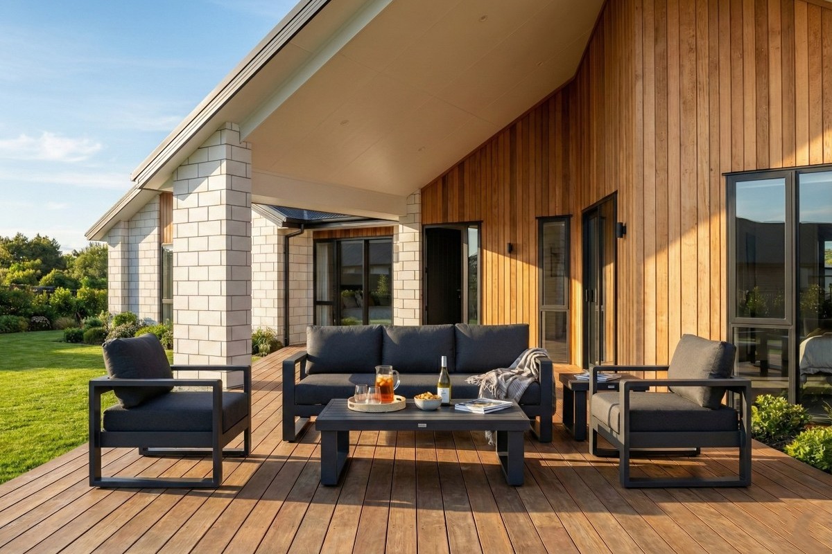 harbour 4pc lounge set charcoal/sooty