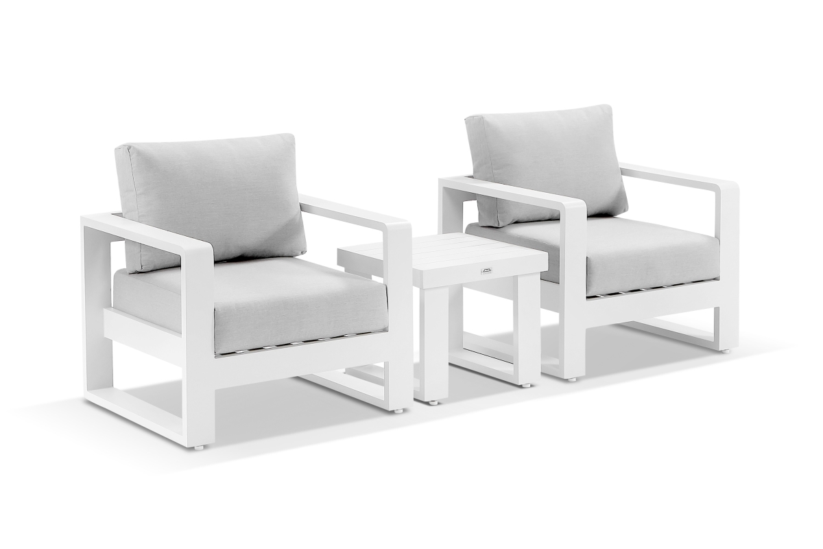 harbour lounge chair set white