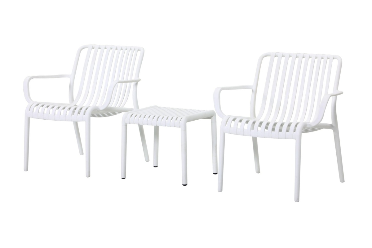 hugo 3pc balcony set white