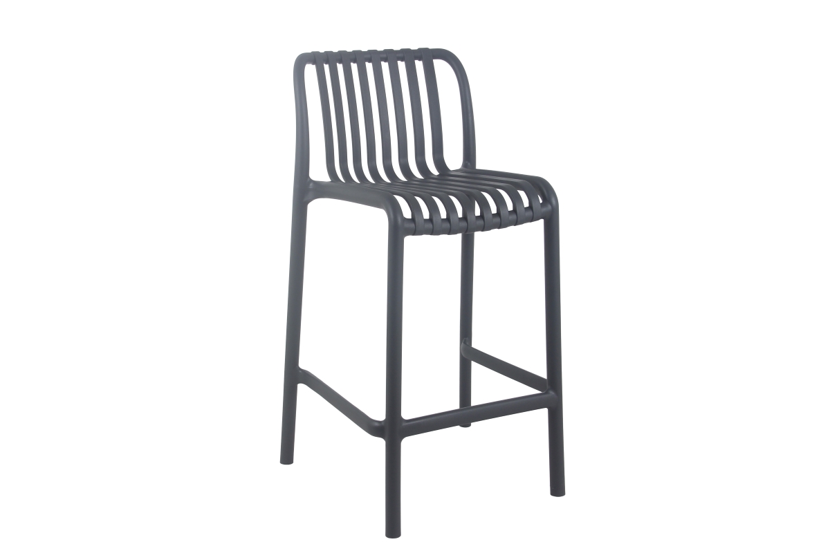 hugo resin bar stool 65cm charcoal
