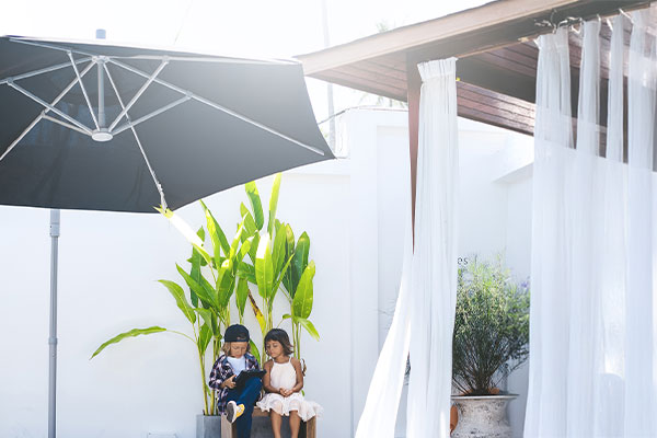kids pool cantilever umbrella