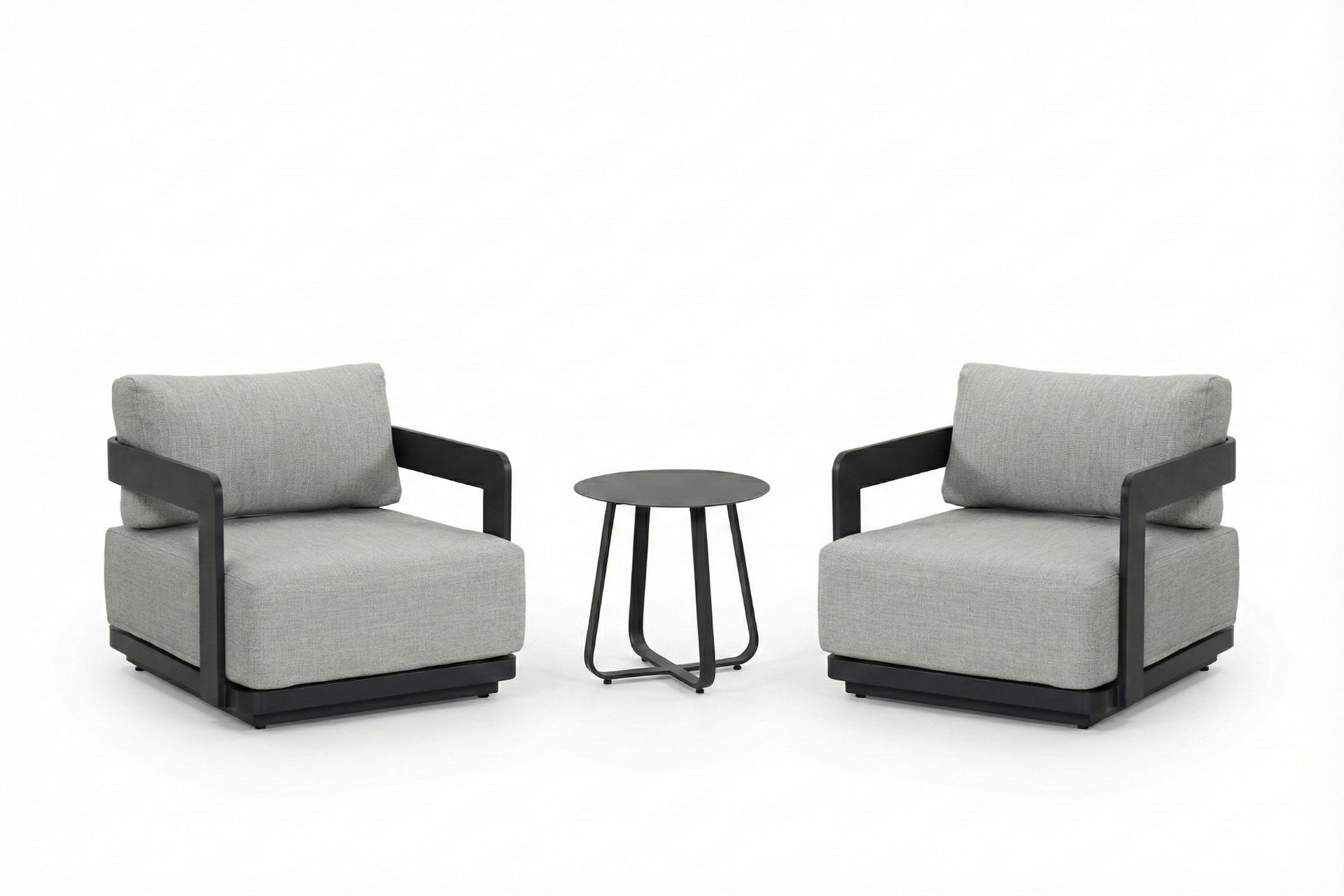 laguna swivel armchair set with lucy table
