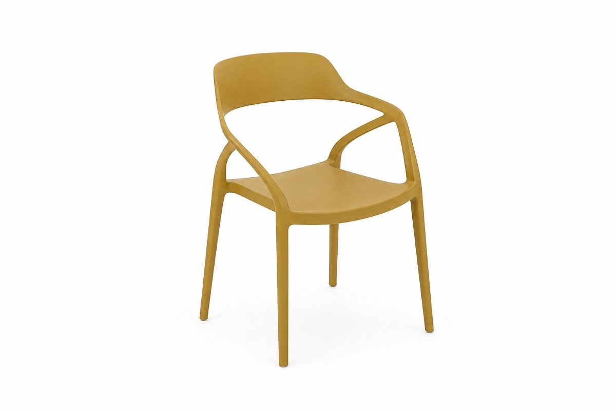 lyra resin dining chair ginger