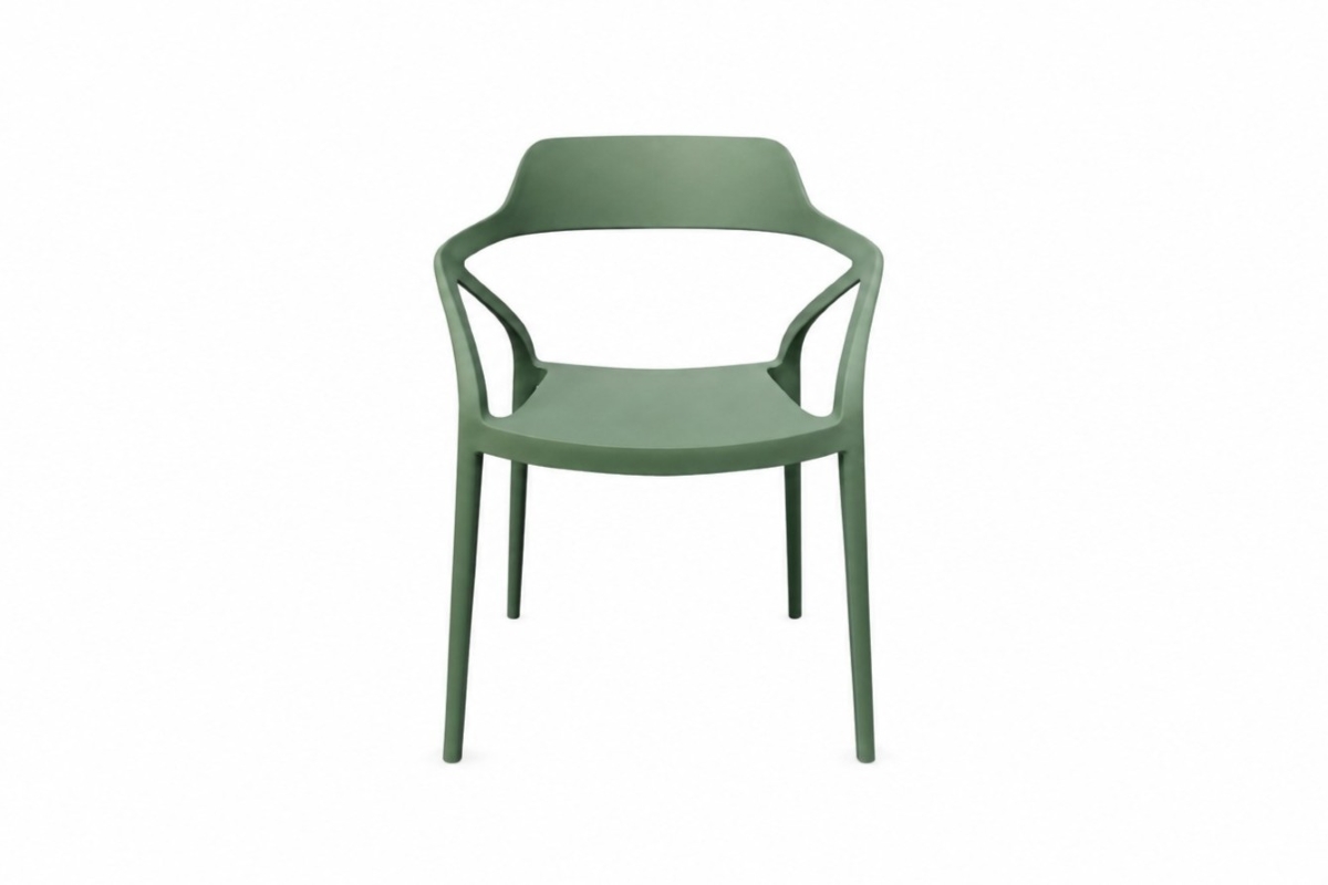 lyra resin dining chair green