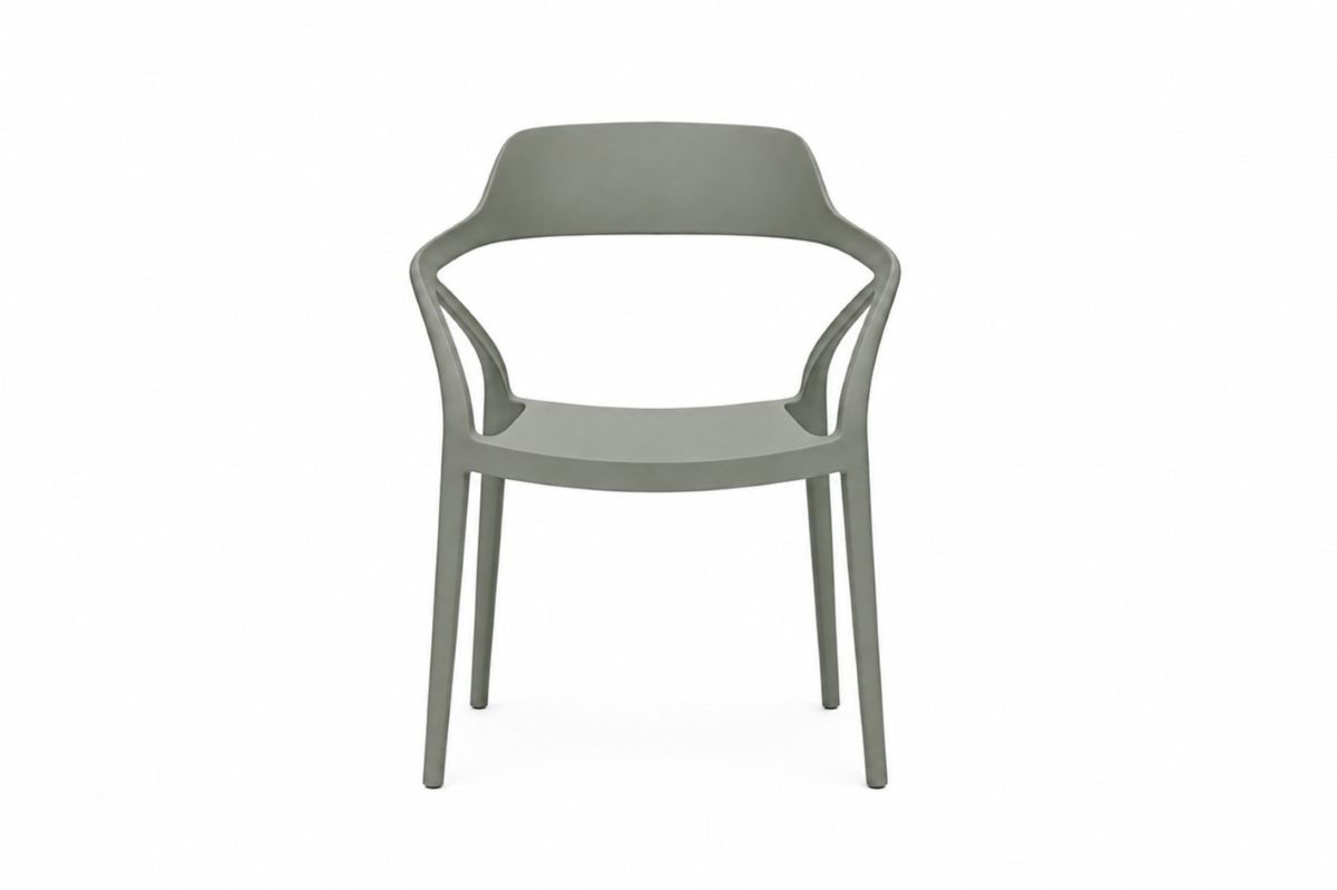 lyra resin dining chair moss grey