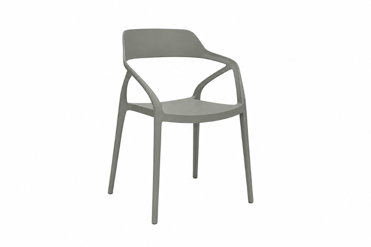 lyra resin dining chair moss grey