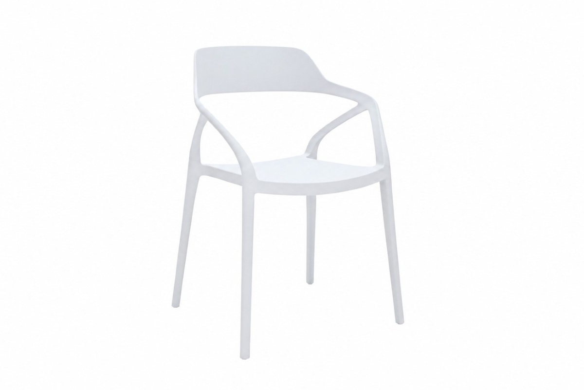 lyra resin dining chair white