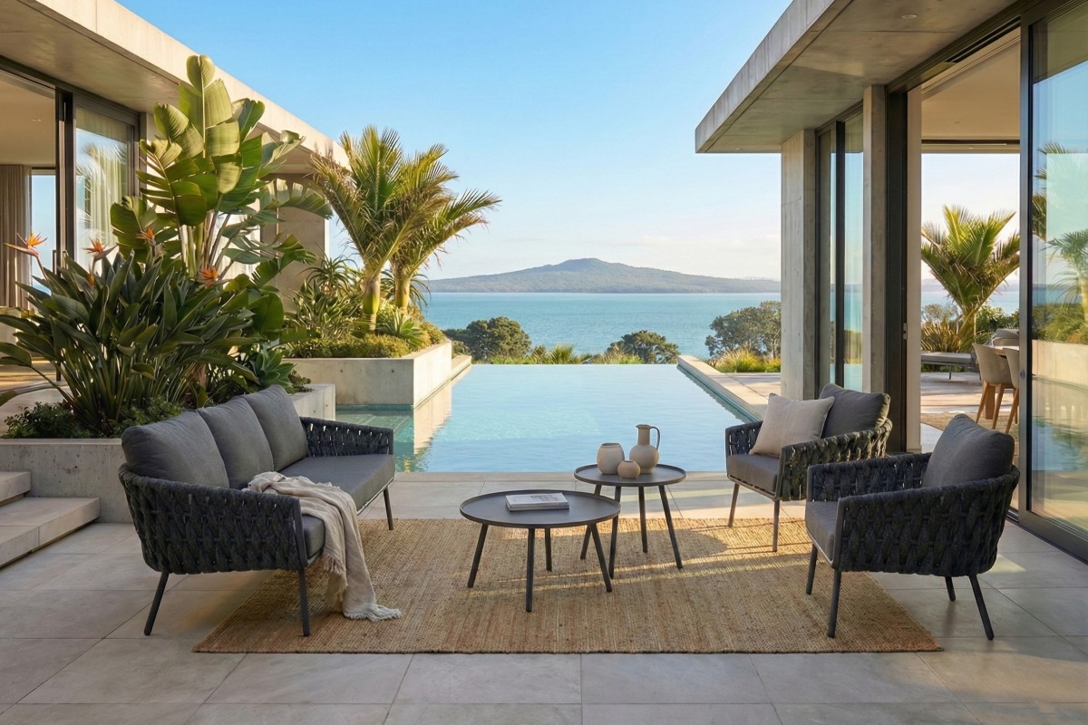 malmo rope 3+1+1 lounge set charcoal