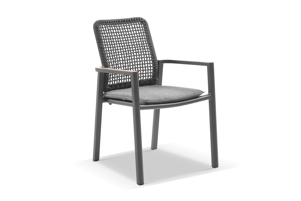 manly ht outdoor dining chair charcoal