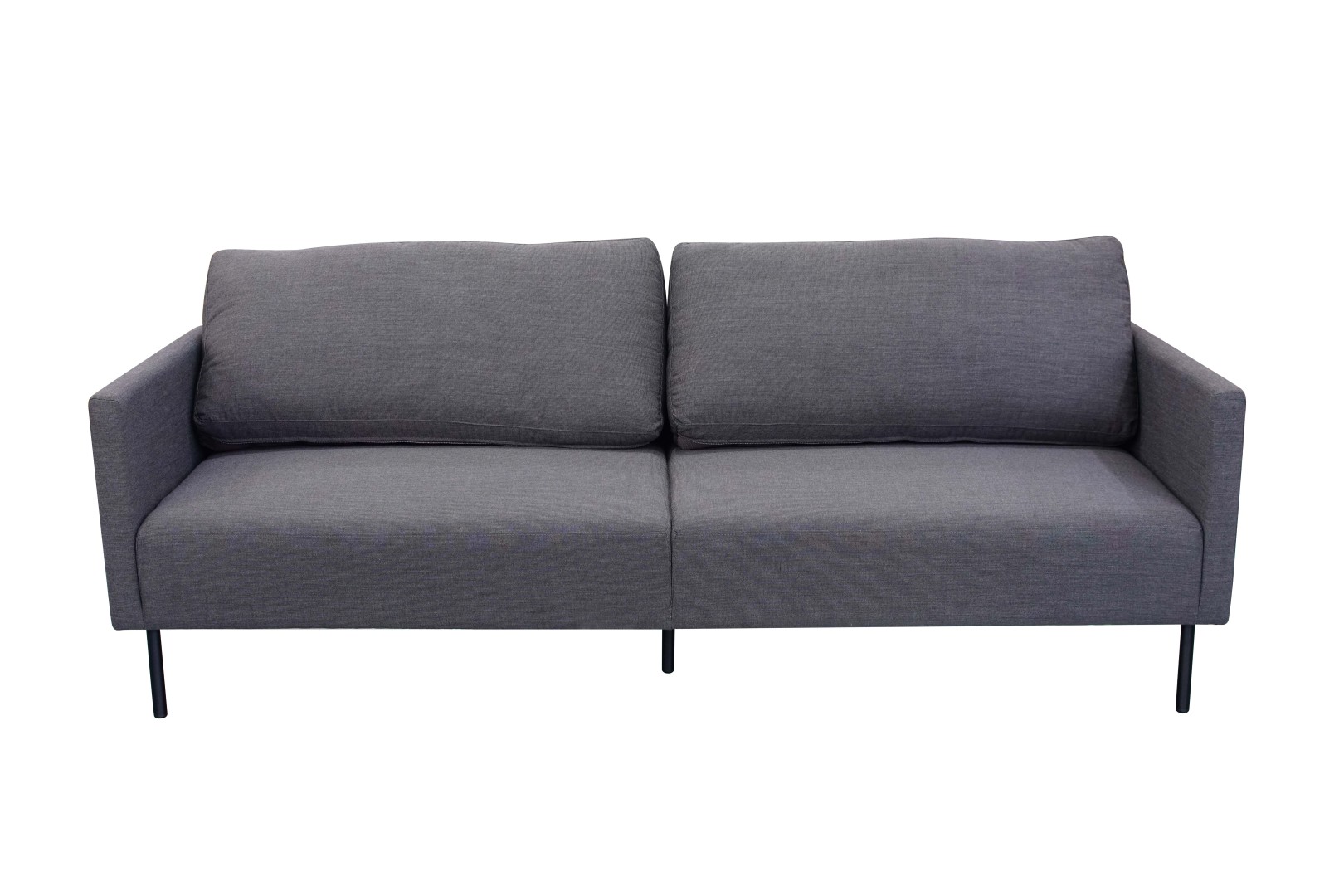 milan 2 seater sofa black