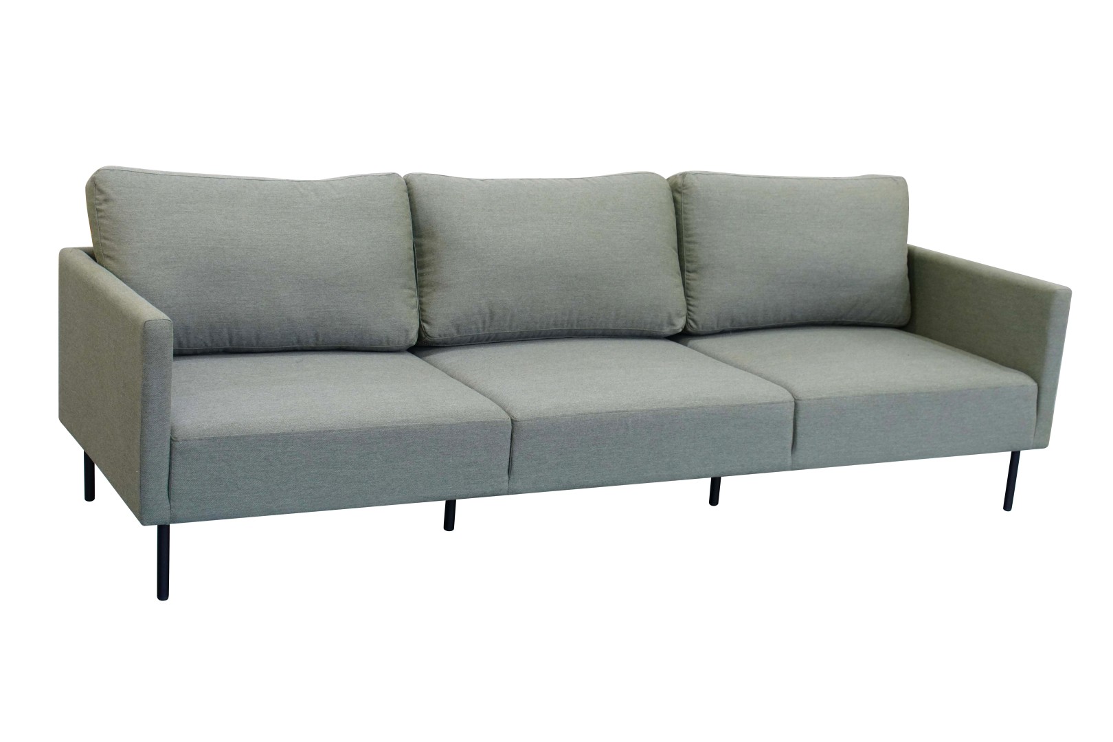 milan 3 seater sofa green