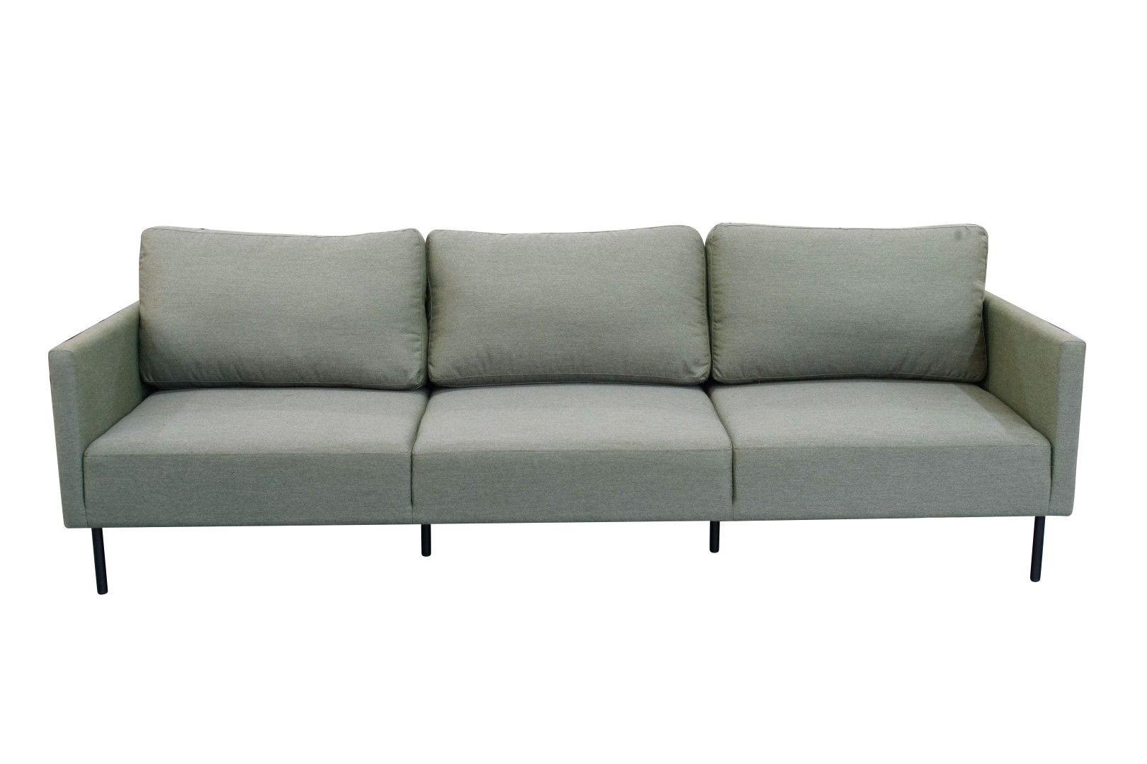 milan 3 seater sofa green