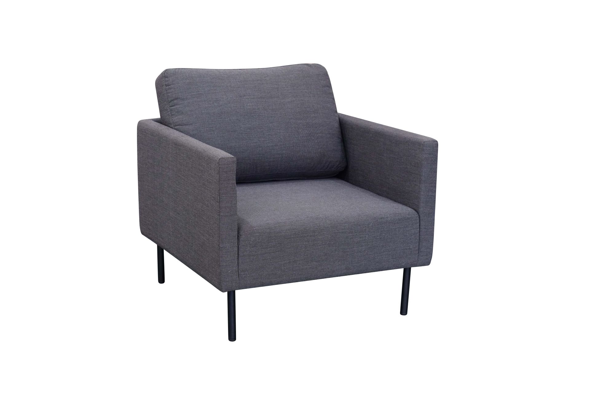 milan 3 seater lounge set black