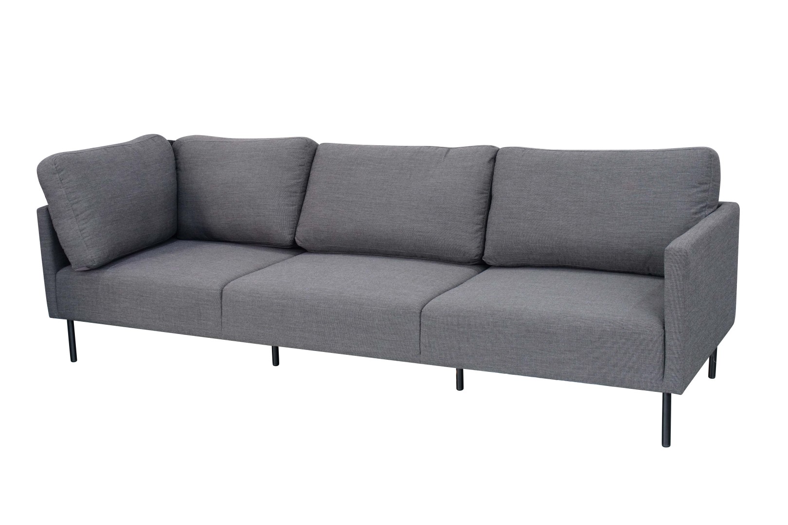 milan corner sofa black