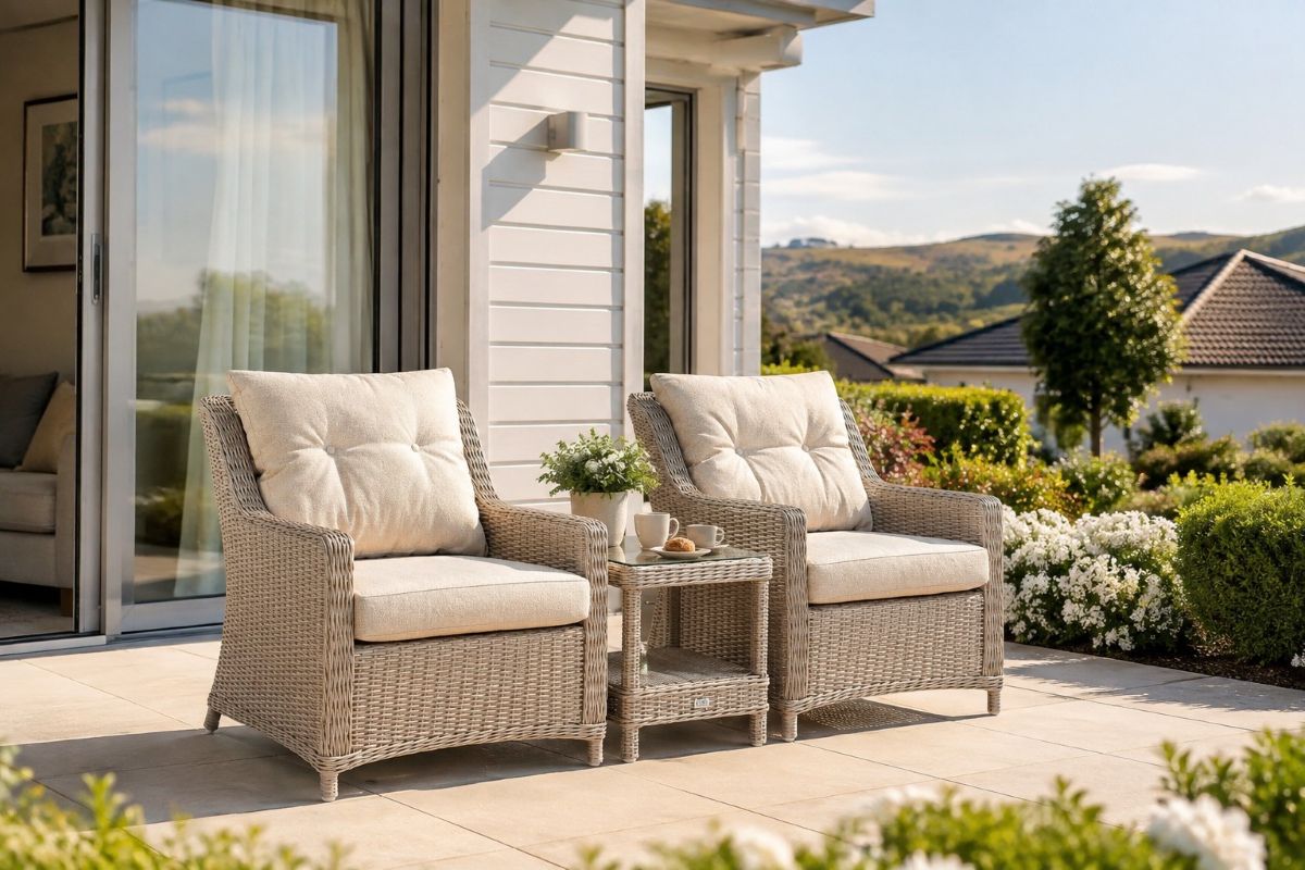 newport rattan lounge chair set