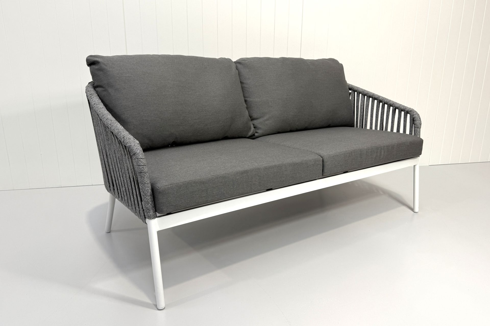 palm lounge 2 seater sofa white