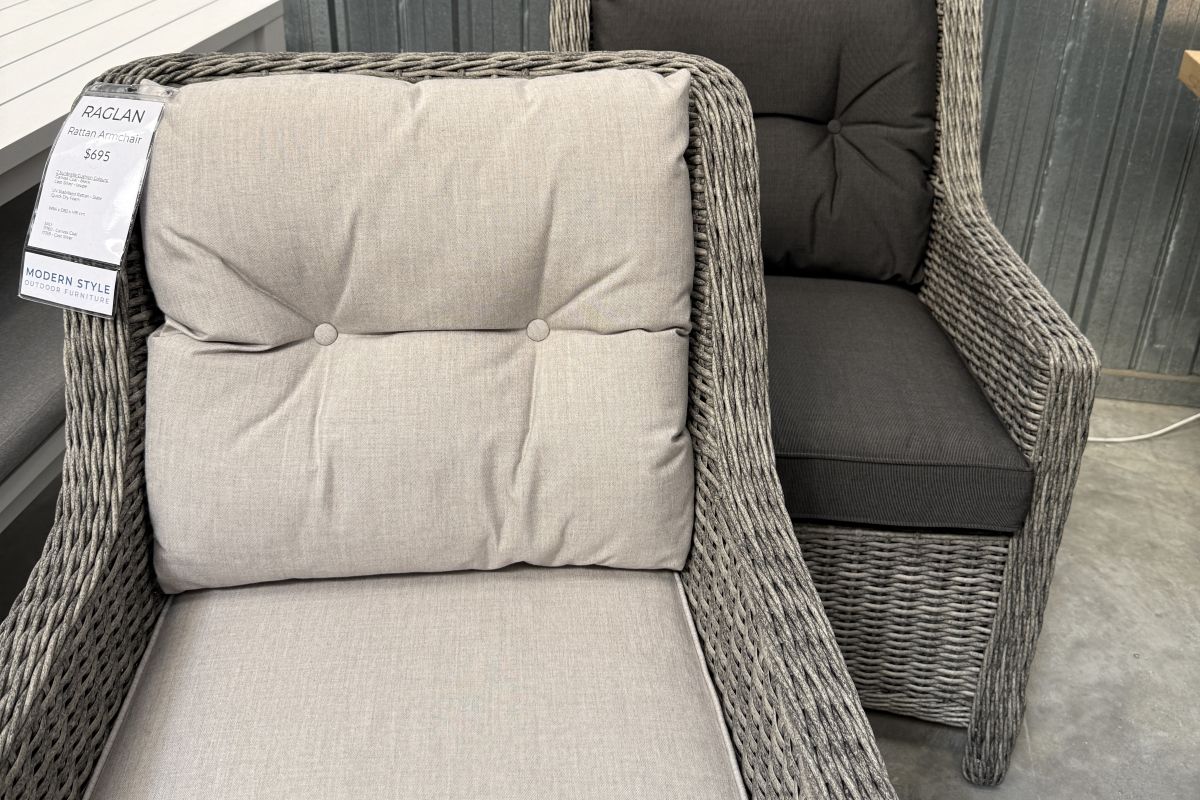 raglan cast silver wicker chair hamilton floorstock