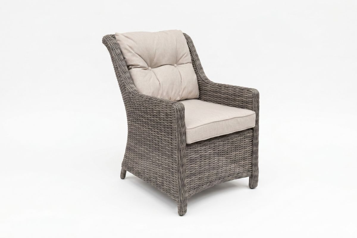 raglan rattan chair cast silver