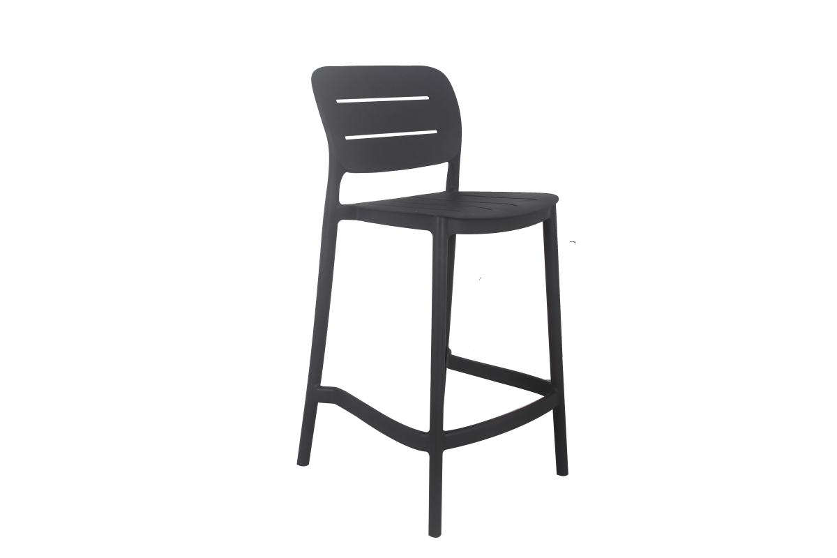 grace resin outdoor bar stool charcoal