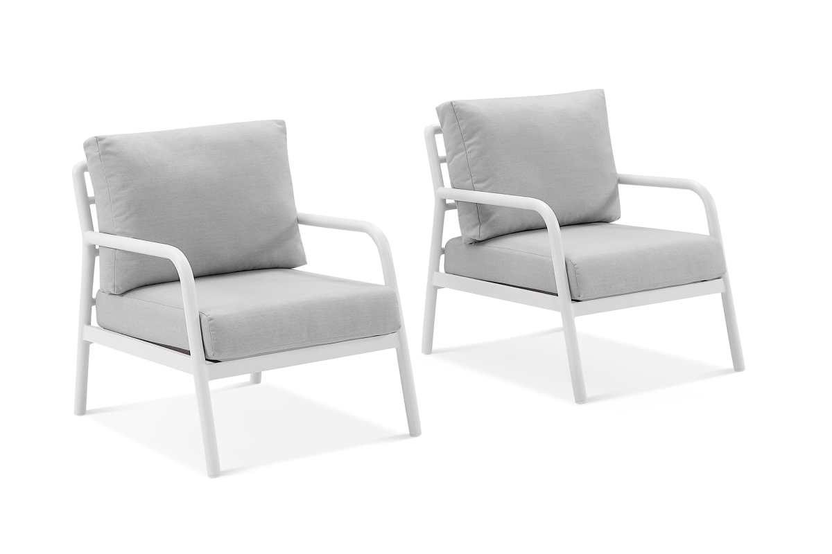 riviera lounge chair set white