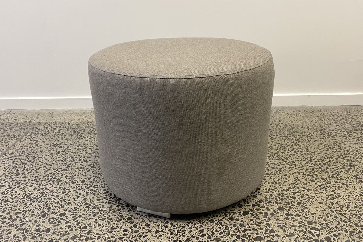 footstool beige round