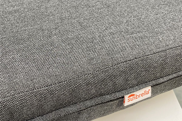 sunbrella fabric grey close up