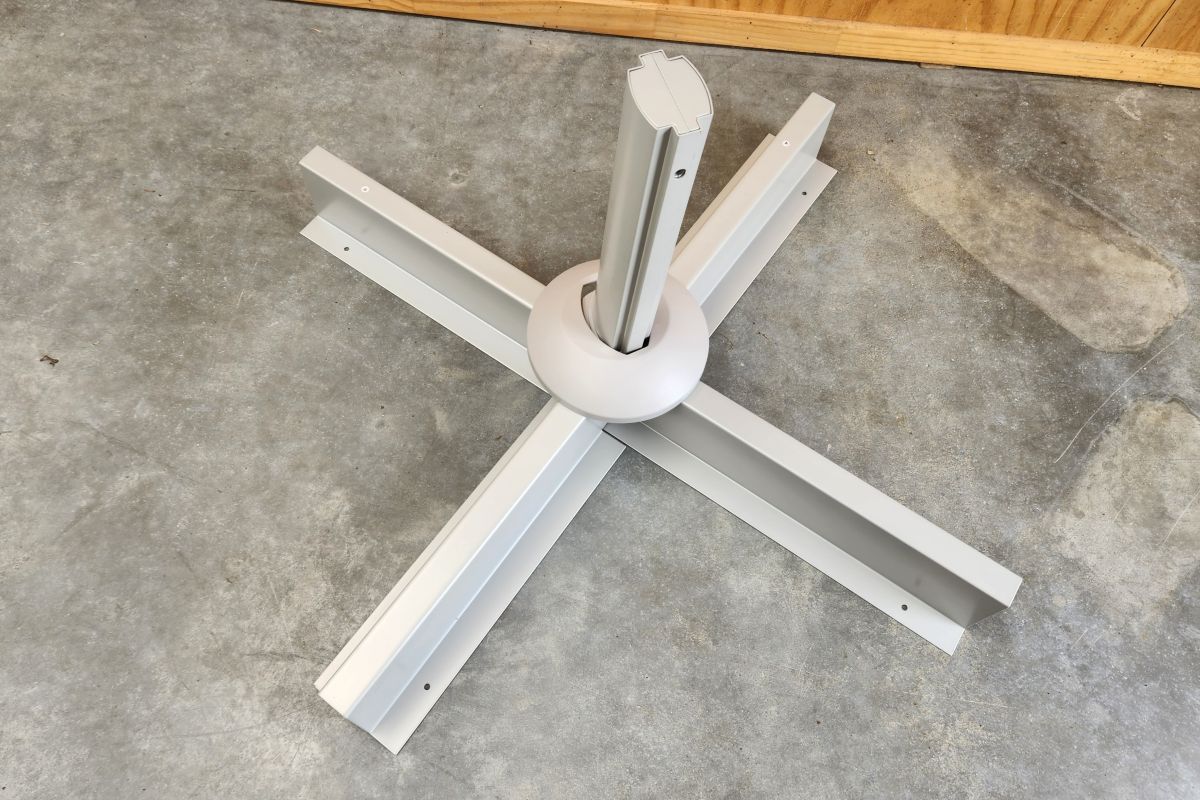 umbrella cross base cantilever umbrella square 3m x 3m dark grey