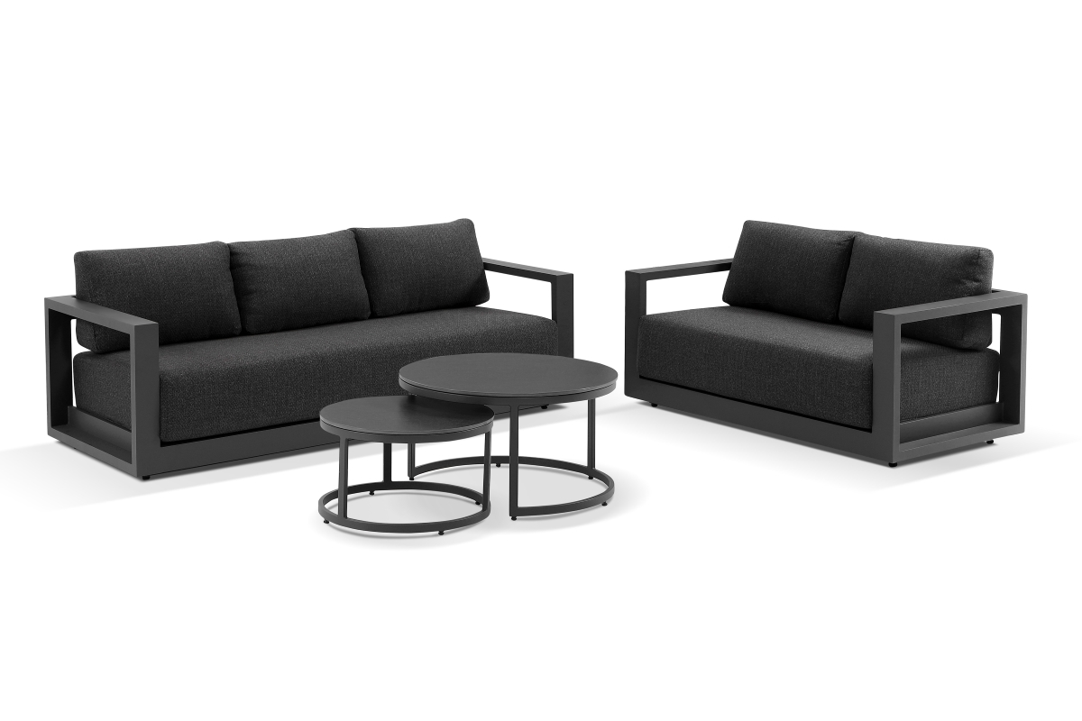 wanaka 2+3 lounge set charcoal