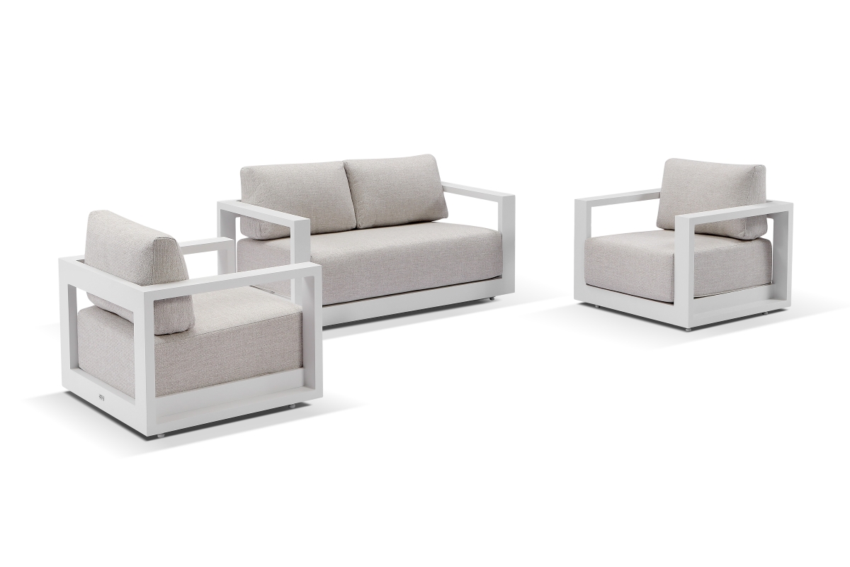 wanaka 2 seater lounge set white